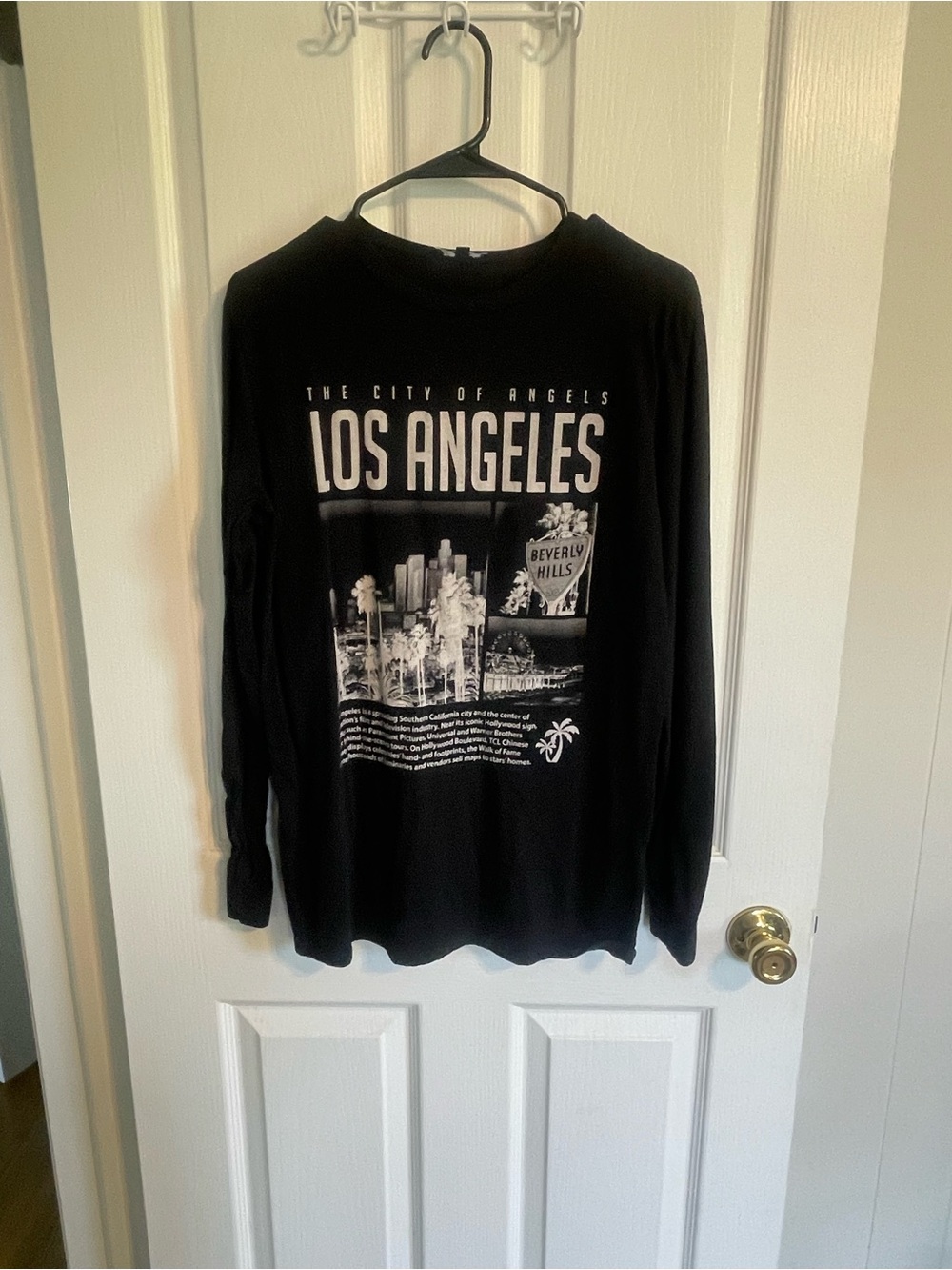 Fashion Nova Black Crewneck Tee with Logo Tag